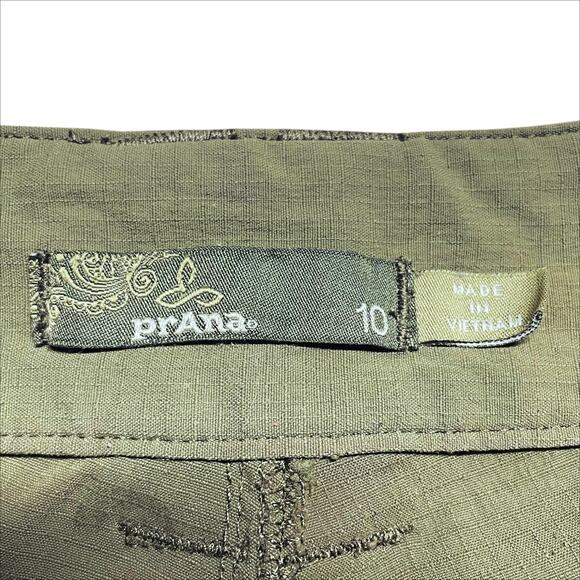 PRANA Hazel Women's Nylon Ripstop Hiking Shorts in Cargo Olive Green Size 10 - Picture 7 of 8
